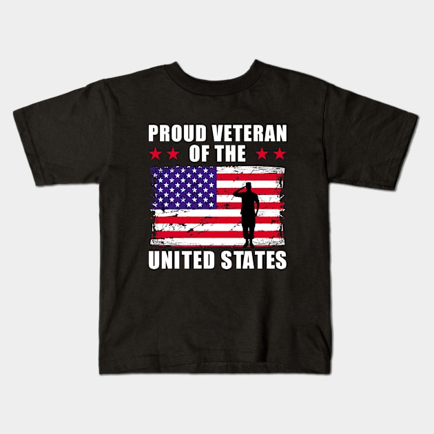 Veterans Day Thank You American Proud Veteran army Kids T-Shirt by loveshop